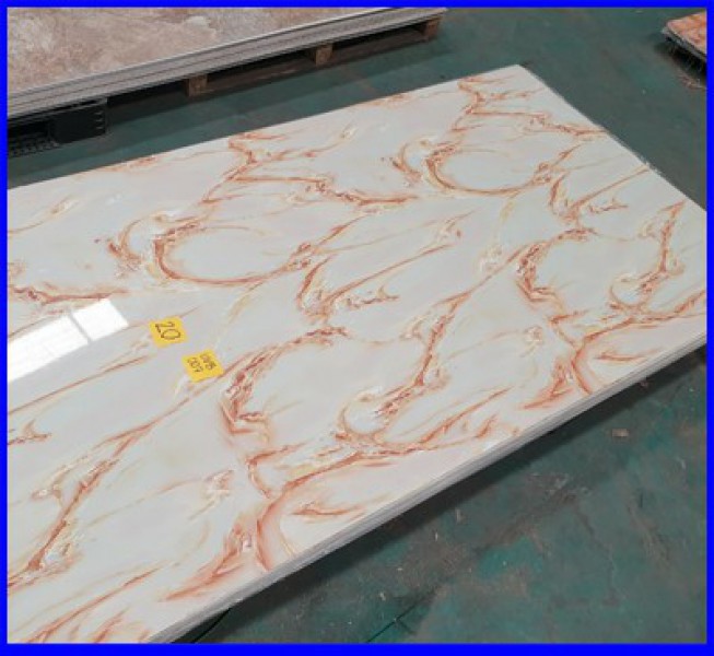 UV Marble Board แผ่นลายหินอ่อน ไม้เทียม แผ่นหินเทียม หินวีเนียร์ ตกแต่งบ้าน ตกแต่งผนัง รุ่น KL8178 Size: W1220mm * L2440mm* 2.5mm Material: Pvc Resin & Calcium Powder