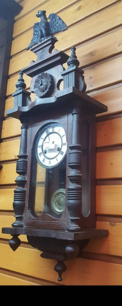 นาฬิกาแขวนไม้โบราณ ทรงหัวนก สไตล์ วินเทจ  ผลิตจากไม้แท้(F7140)