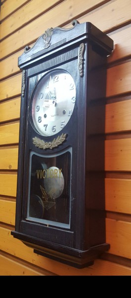 นาฬิกาแขวนไม้โบราณ สไตล์ วินเทจ  ผลิตจากไม้แท้(F7139)