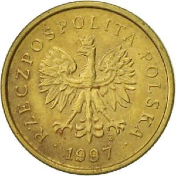 เหรียญประเทศโปแลนด์ 2 Grosze ปี 1997 วอร์ซอEF 40-45 ทองเหลือง