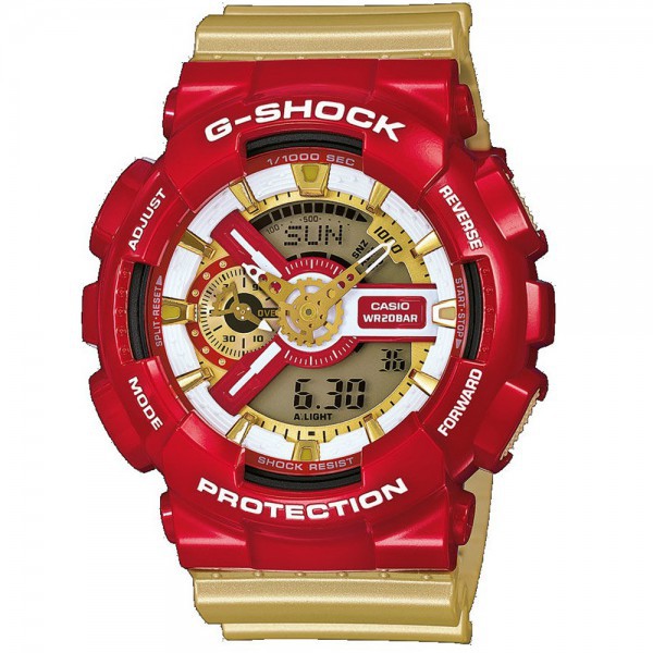 Casio G-Shock นาฬิกาข้อมือผู้ชาย สายเรซิ่น รุ่น GA-110CS-4ADR - Iron man